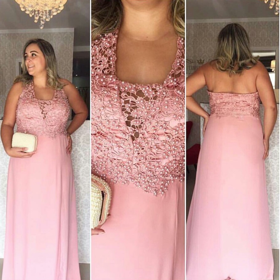 vestido de festa plus size rose